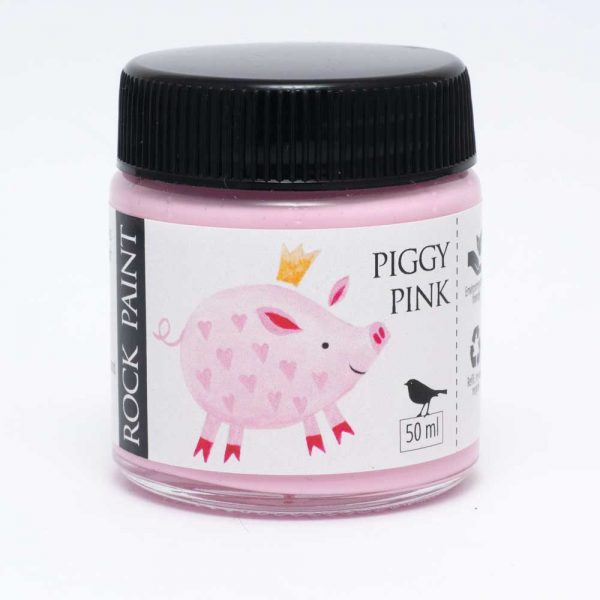 Rock Paint Piggy Pink paint