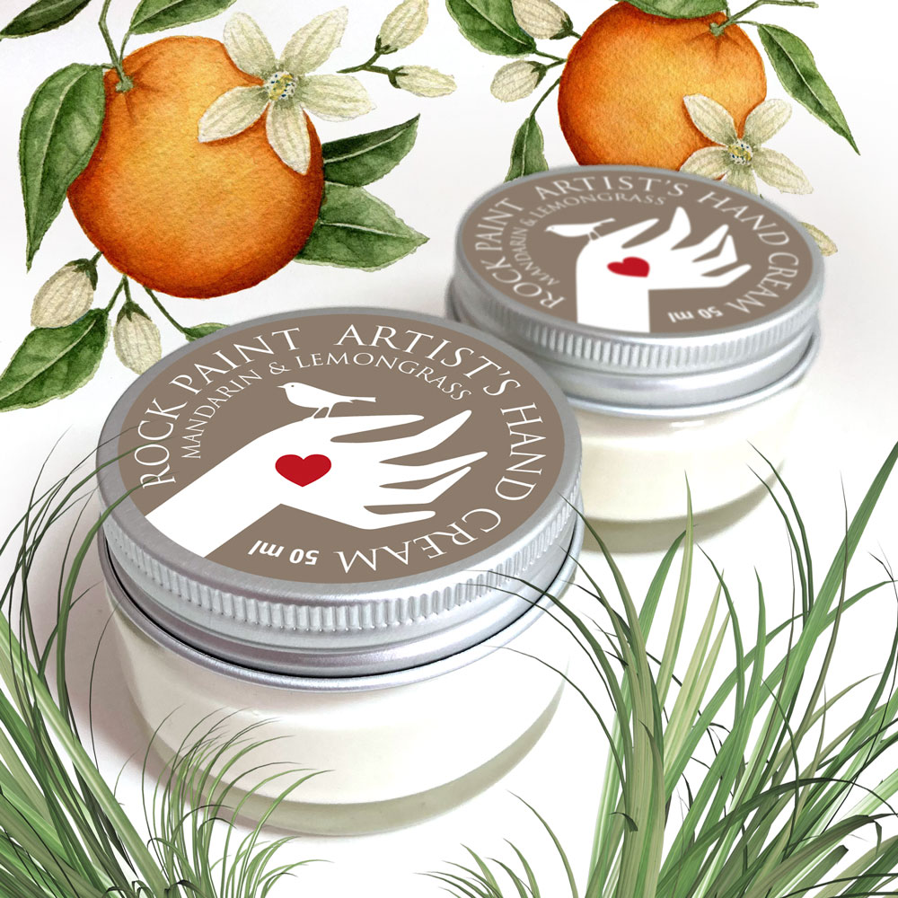 Artist’s Hand Cream Rock Paint