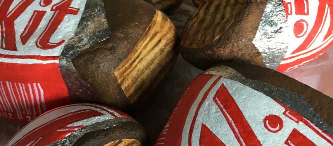 Kit Kat painted rocks tutorial